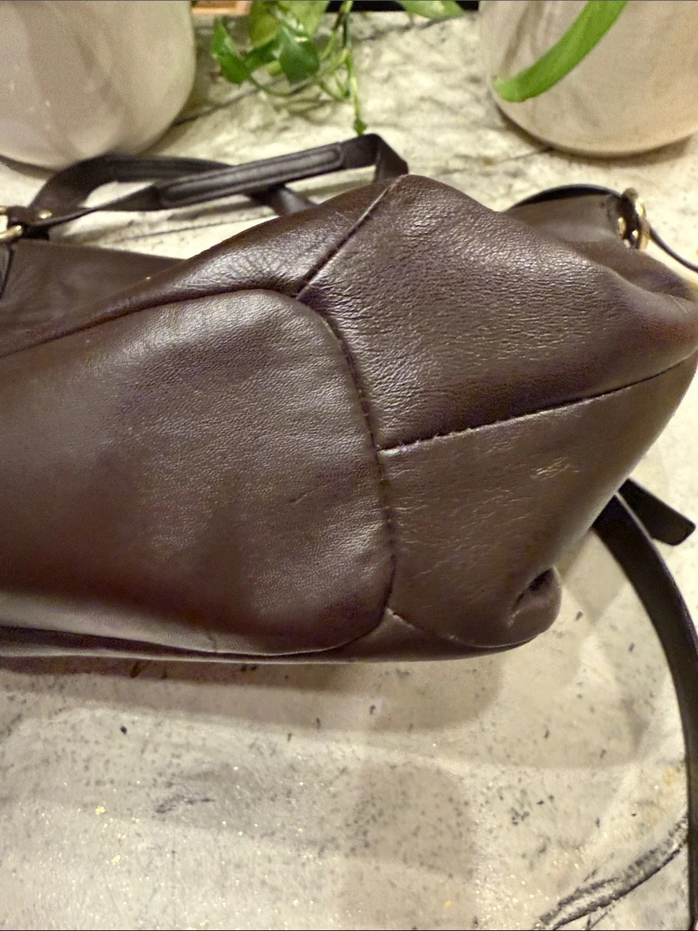 Coach Campbell Izzy 2 way Tote F24683 Brown Leather Large Satchel Shoulder Bag - Picture 6 of 9